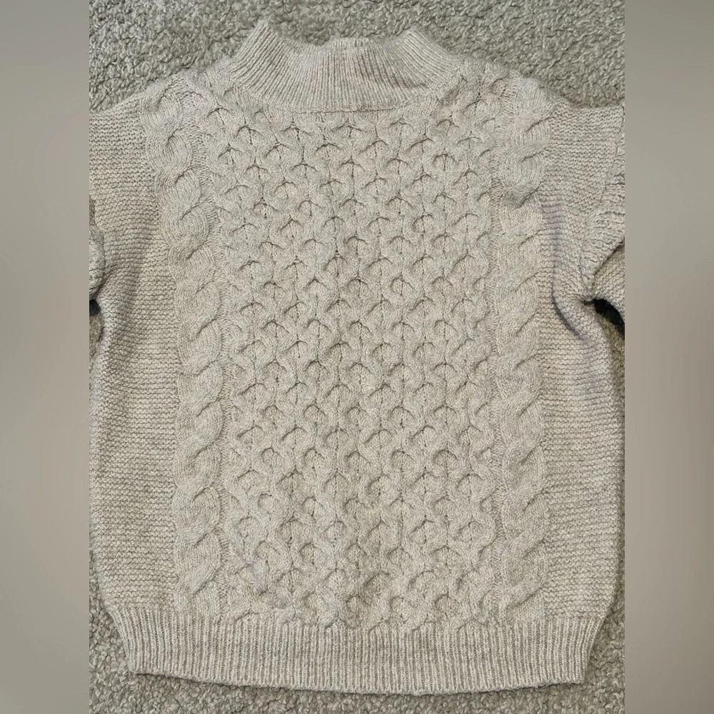 Old Navy Oatmeal Toddler Mock Neck Knit Sweater